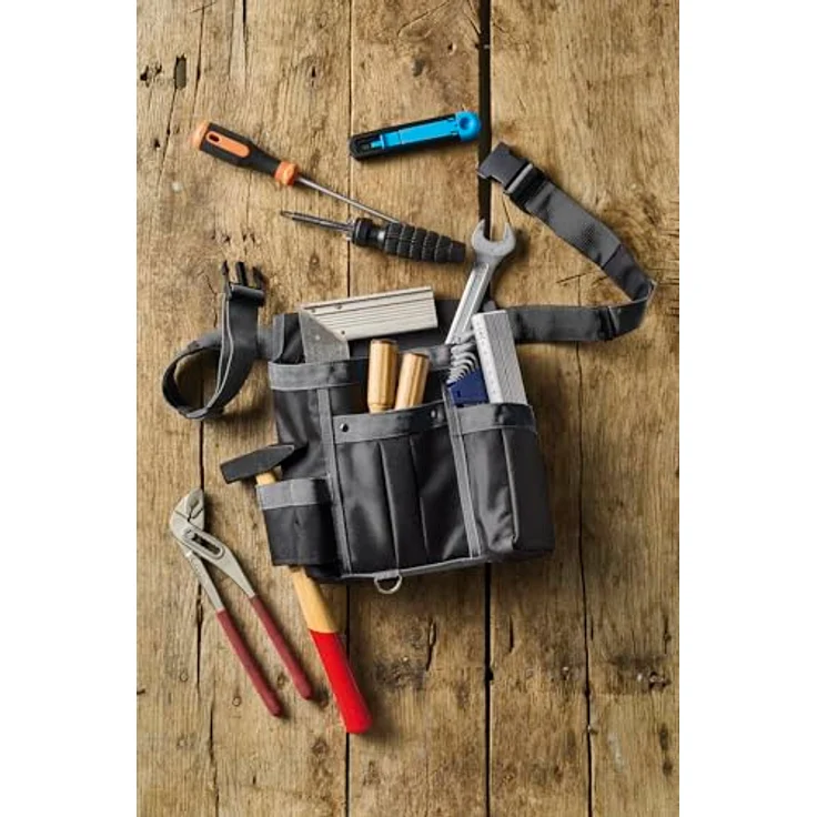 VELOFLEX 6902080 Tool Bag L, Multifunktionstasche für Werkzeug, Gürteltasche in schwarz-grau – Bild 5