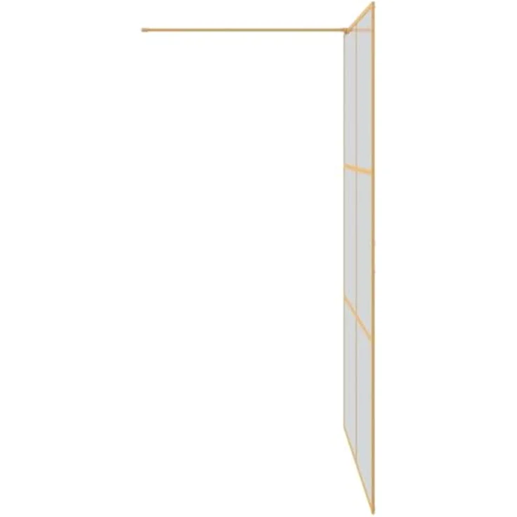 vidaXL Walk-in Duschwand Gold 140 x 195 cm, Gehärtetes Glas, Langlebig und verstellbar – Bild 8
