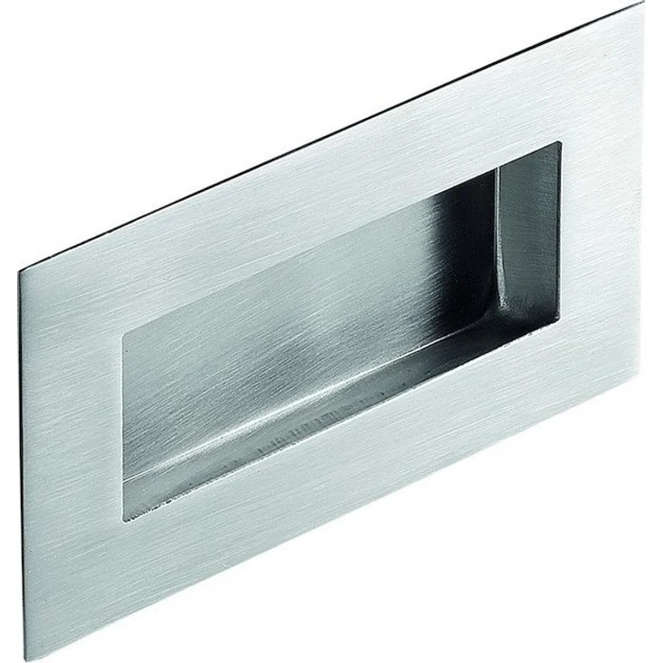 ELC Türbeschlag Format Muschelgriff "Square", Edelstahl mit seidengeschliffener Oberfläche, L102mm B50mm H12,5mm