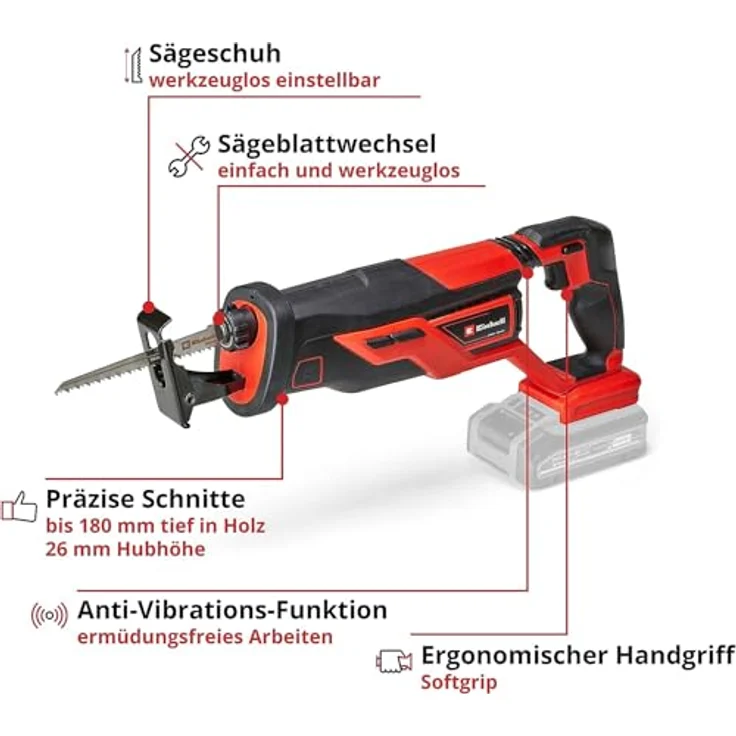Einhell Power X-Change TE-AP 18-26 Li - Solo Akku-Multisäge 4326290 ohne Akku, ohne Ladegerät 18V – Bild 3