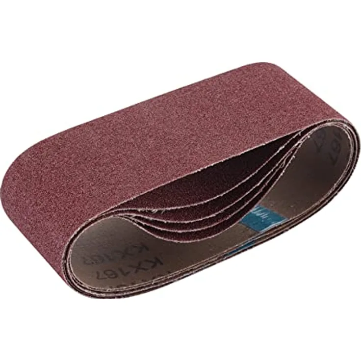 Draper Gewebe-Schleifband 75 x 457 mm Korn 80 (5 Stück), rot, One Size, 09234