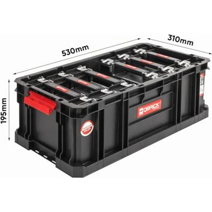 PAFEN Qbrick System - Lagerboxen Set (6er Pack) - 6 Organizer Multi Sortierboxen für Kleinteile, mit Deckel – Bild 2