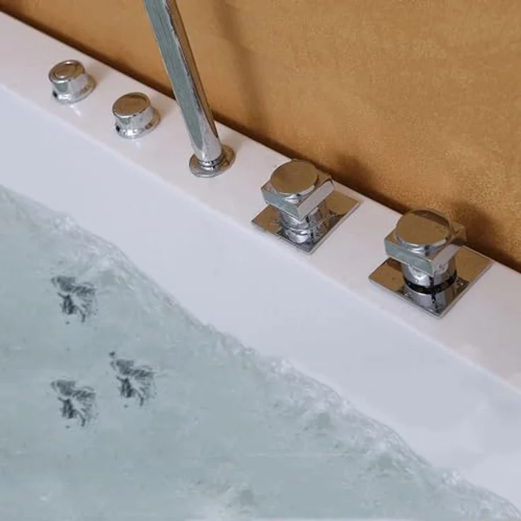 TroniTechnik Whirlpool Badewanne IOS 170cm x 75cm inkl. Spülfunktion, Hydromassage und Farblichtherapie – Bild 8