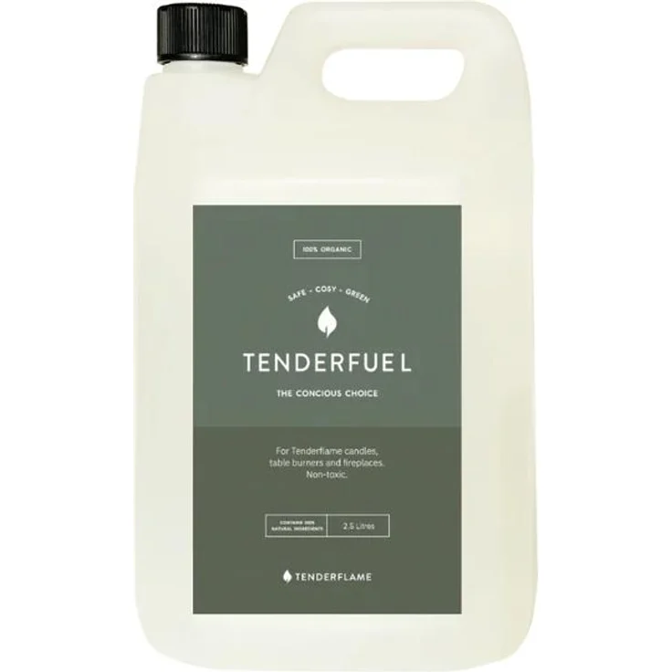 Tenderflame Tenderfuel Organic 2,5 L TF-700025, umweltfreundlicher Brennstoff für Innen- und Außenbereiche, ungiftig und sicher