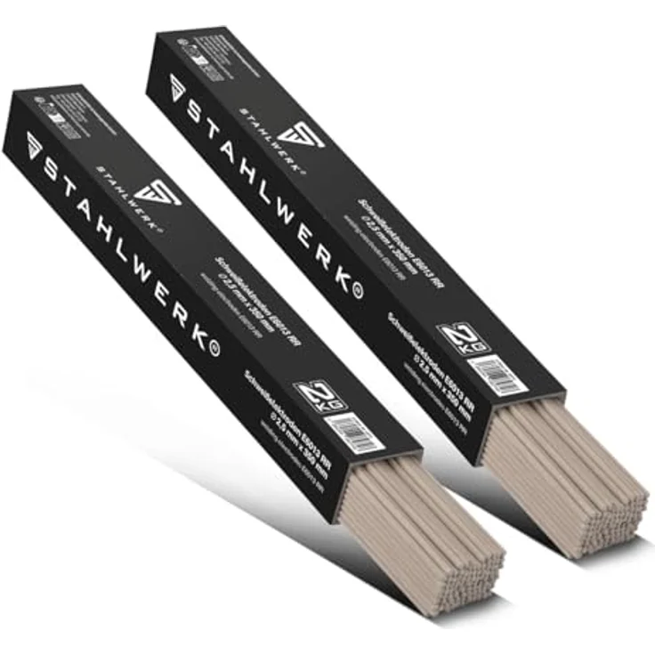 STAHLWERK Stabelektroden E6013RR, 2er Set Ø 2,5 x 350 mm, Rutilumhüllung, 2 kg für MMA/ARC, Schweißstrom 50-70 A, hohe chemische Reinheit – Bild 1