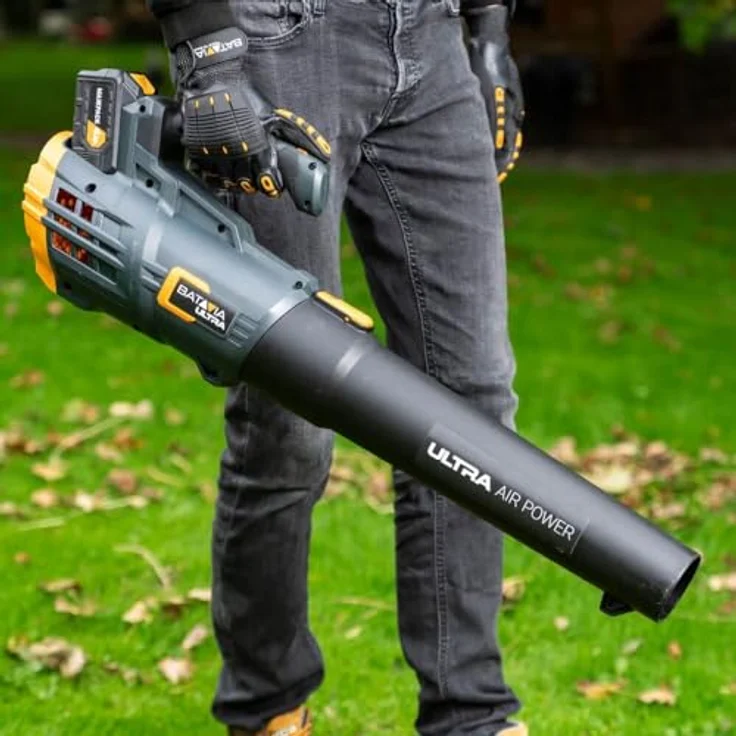 Batavia Multigebläse stark 18V, Laubsauger + Laubbläser mit 140 km/h Blasgeschwindigkeit, 5-stufiger Geschwindigkeitsregelung, leichtes Design von 1,9 kg (ohne Akku) – Bild 5