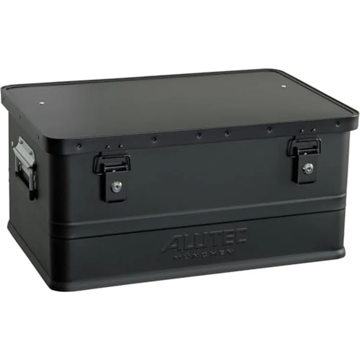 ALUTEC München Werkzeugkoffer ALUTEC Aluminiumbox Classic 48 Schwarz, 48 ltr., 550 X 350 X, stoßsicher, stapelbar, spritzwassergeschützt – Bild 2