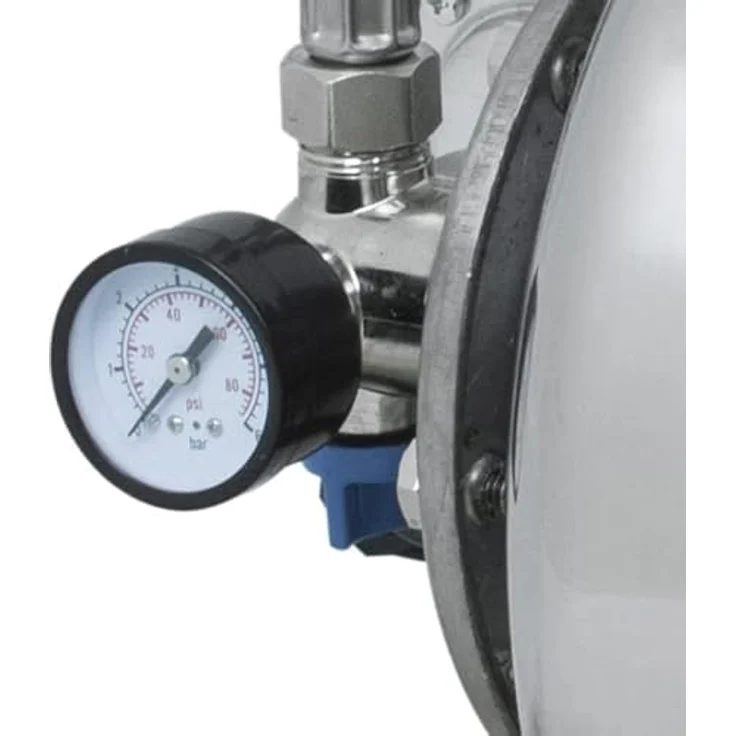 Güde 94637 HWW 1000E Hauswasserwerk (1000W, 3500l/h, Druckschalter, 19 l Edelstahltank, Förderhöhe 44M) Hauswasserpumpe 4,4 bar – Bild 3