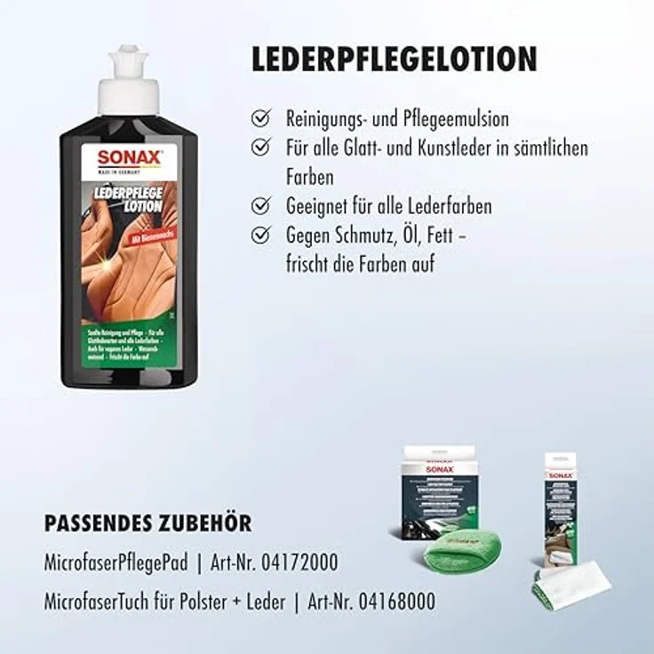 SONAX 02911410  LederPflegeLotion 250 ml – Bild 3