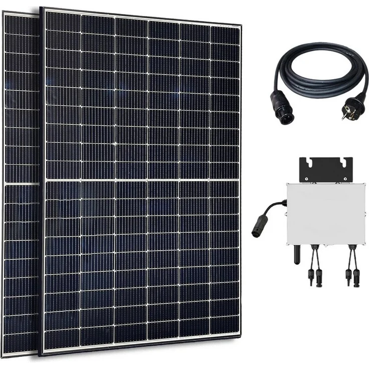 Jet-Line Solaranlage Balkonkraftwerk 1100 W mit Wechselrichter, Plug&Play Installation – Bild 1