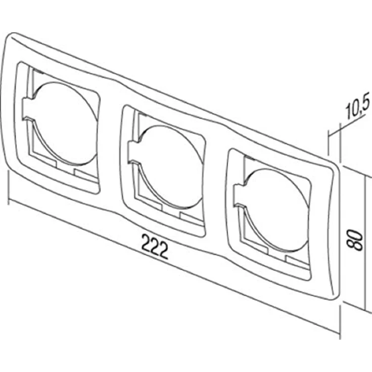 TEM EKONOMIK 3-Fach UP Rahmen Horizontal, weiß, elegantes kratzfestes Design, für trockene Innenräume – Bild 2