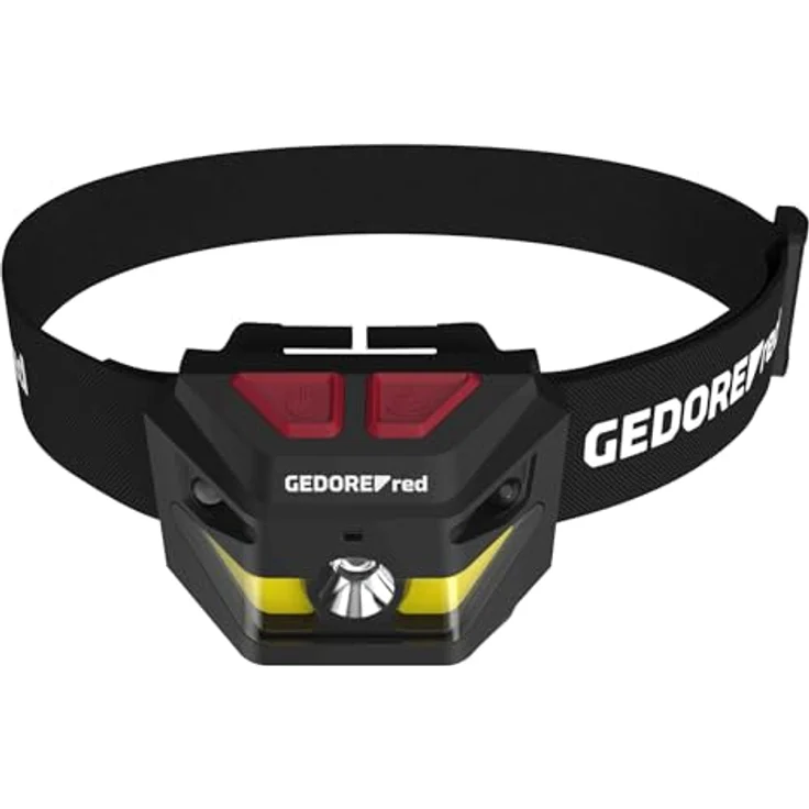 GEDORE Red Stirnlampe LED, wiederaufladbar mit LiPoly Akku, 260 Lumen, leicht und kompakt, bis 51 Meter Leuchtweite, IP54 geschützt, Outdoor Stirnleuchte – Bild 2