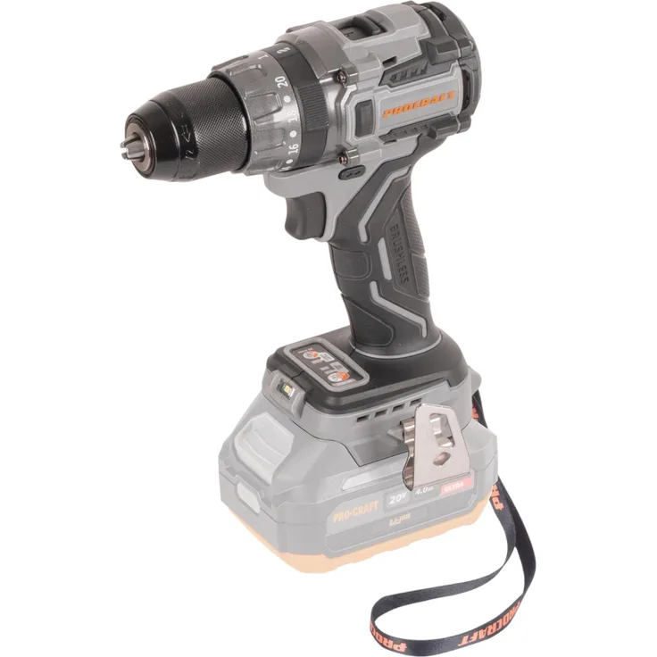 Procraft Industrial CD20Abb Akku Schlagbohrschrauber, 20 V mit 85 Nm Drehmoment, integrierte Schlagbohrfunktion, Solo-Variante ohne Akku und Ladegerät