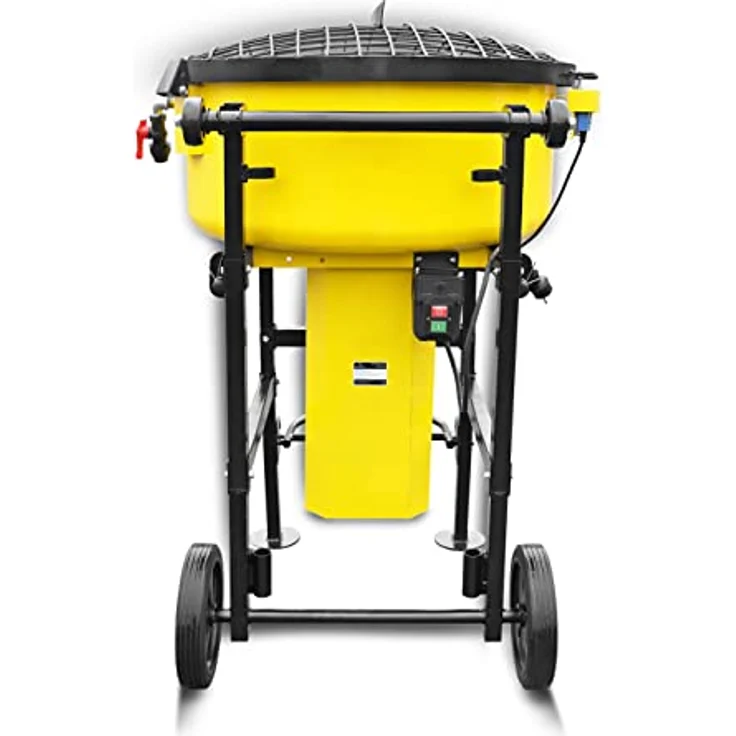 BAMATO Betonmischer BCM-120, Zwangsmischer mit 1500 Watt Motor, 120 Liter Trommel, Wasseranschluss und Sackaufreißer – Bild 2