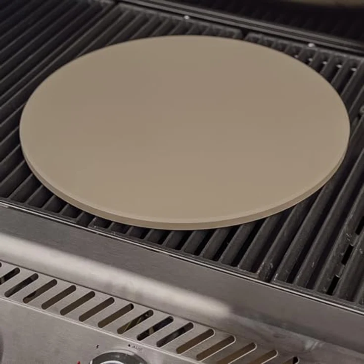 SANTOS runder Pizzastein für Gasgrill, Holzkohlegrills, Smoker & Backofen, Ø 36,5 cm – Bild 9