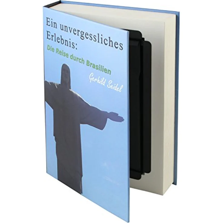 HMF 80905 Buchsafe, getarnte Geldkassette mit echten Papierseiten, Brasilien, 23,0 x 15,0 x 4,0 cm – Bild 1