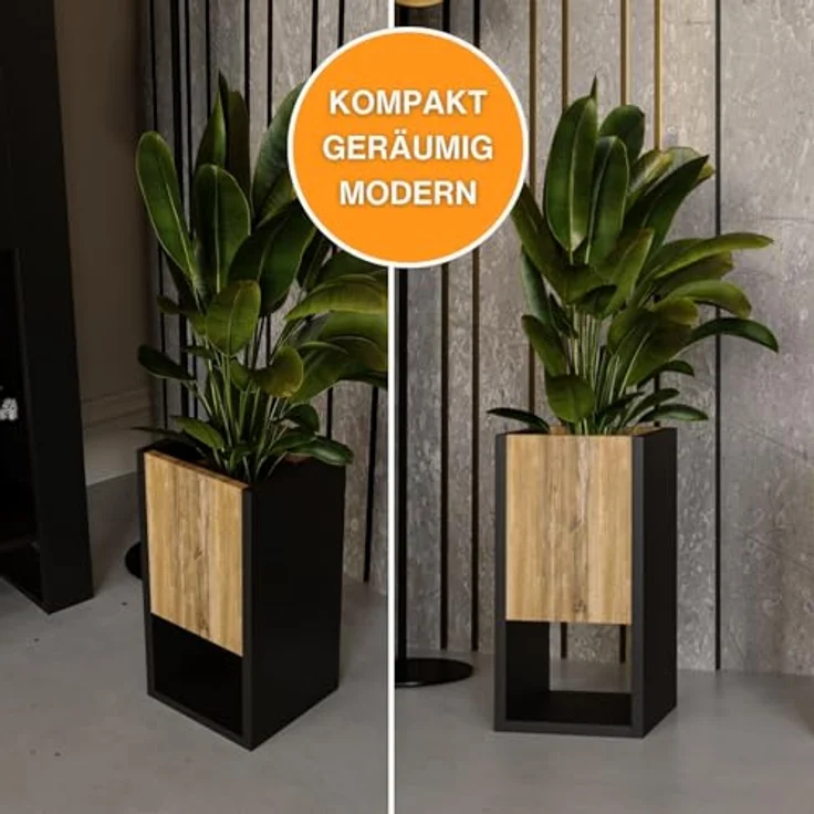 CraftPAK Blumenständer für Innenräume, Pflanzkasten 45x22,6x22,6cm, solide Konstruktion, elegantes Design – Bild 3