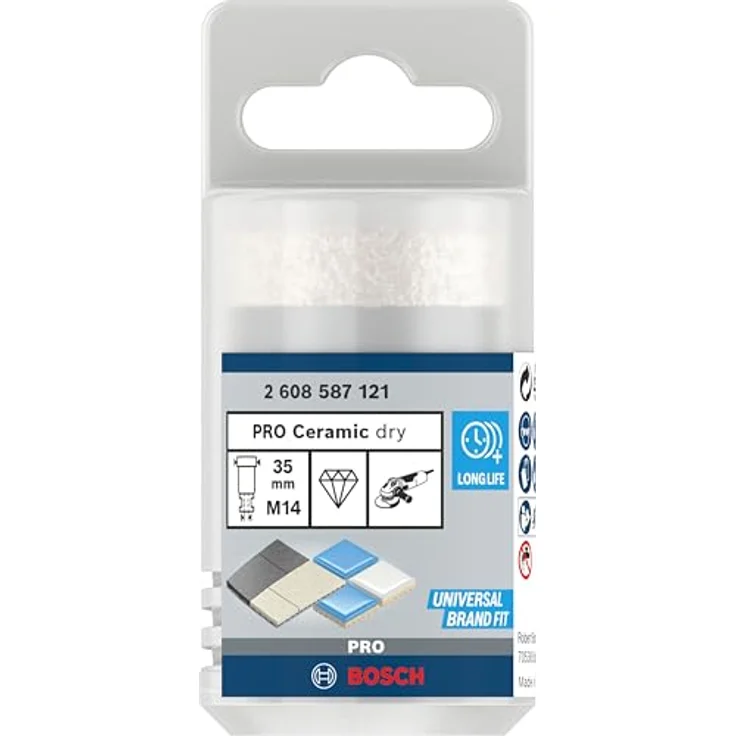 BOSCH Diamanttrockenbohrer Pro Core Cutter dry, Ø 35 mm, hohe Lebensdauer für harte Fliesen und Stein – Bild 2