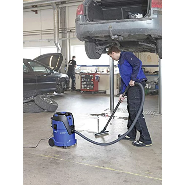 Nilfisk Nass-/Trockensauger AERO 26-01 PC X (Industriesauger 1250 W, kompaktes Format, Blasfunktion, Luftmenge (l/min.) 3600, Push&Clean Filterreinigung) 107406605, Blau – Bild 2