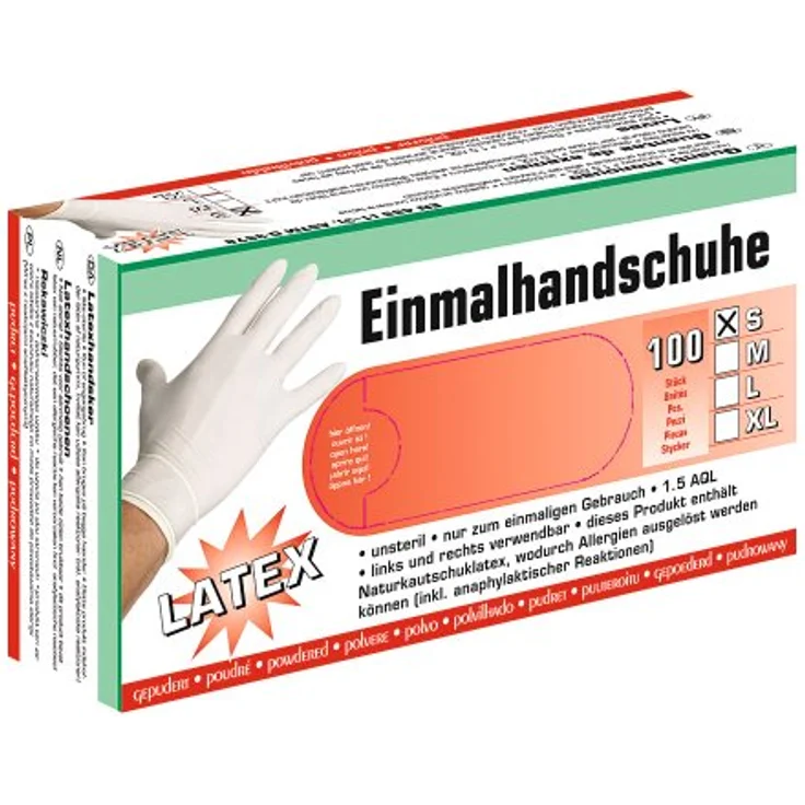 Handschuhe Latex Gr M 100 Stk Einmalhandschuhe Einweghandschuhe Hygiene TOP NEU – Bild 3