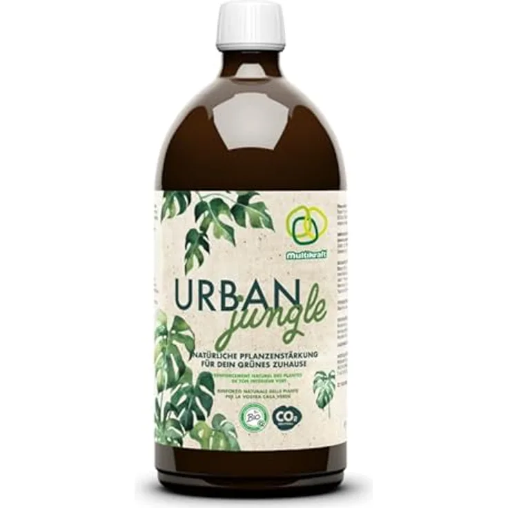 Multikraft Urban Jungle, Natürliche Pflanzenstärkung für Zimmerpflanzen, Palmen & Kräuter, steigert Abwehrsystem, kräftige Blätter, gesundes Grün, 1 Liter