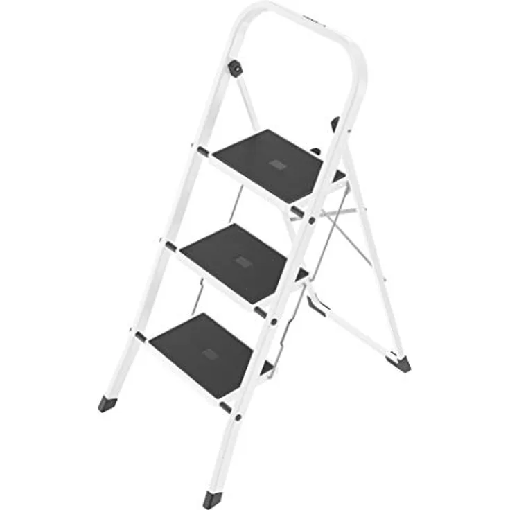 HAILO SELEKTA K40 4397200 BASICLINE Klappleiter aus Stahl, 3 Stufen