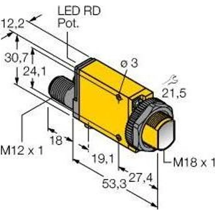 Turck SM31RL100QD, Bewegungsmelder Einweglichtschranke mit 30 m Reichweite