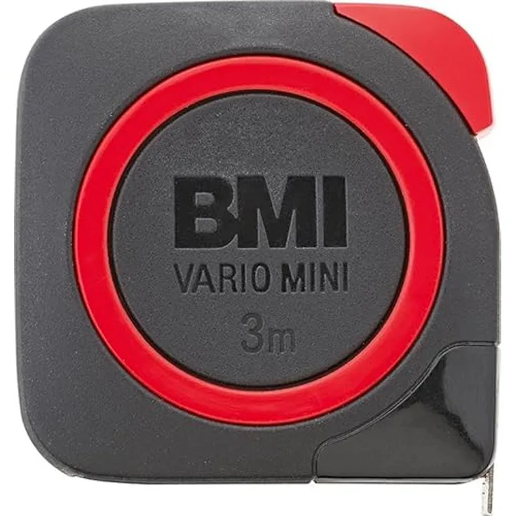 Bayerische Maß-Industrie Arno Keller GmbH Taschenrollbandmaß VARIO Mini L.3m B.10mm, Glasfaserverstärkt, EG II, Leichtgewicht mit rückstoßfreiem Bandrücklauf