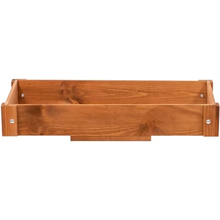 ITA Frühbeet Aufsatz aus Holz 80x37x10 cm, wetterfest mit Polycarbonat Fenster, geeignet für Hochbeete, braun, FSC-zertifiziert, Made in EU – Bild 3