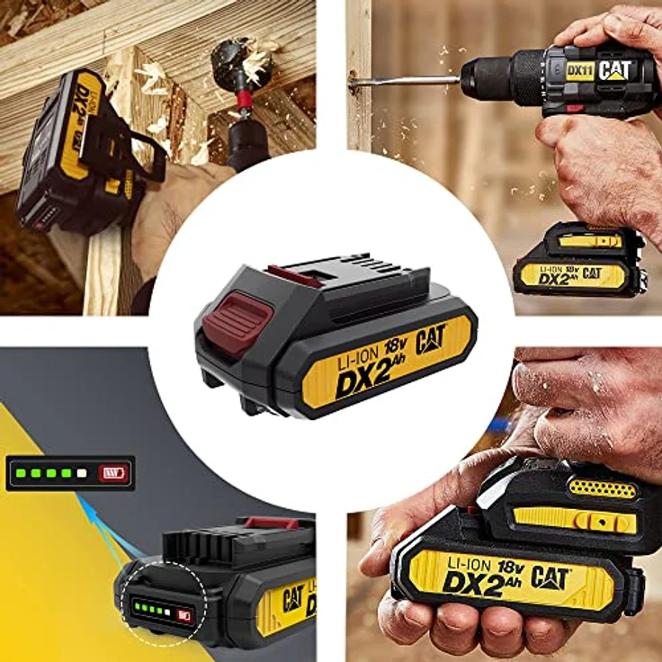Caterpillar DXB2 Werkzeug-Akku 18V 2.0Ah Li-Ion, leicht und kompakt für zuverlässige Leistung – Bild 5