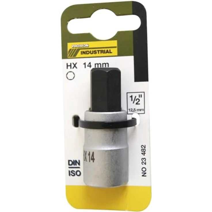 PROXXON INDUSTRIAL Bohrer- und Bitset 23482, 1/2'' Innensechskant-Einsatz, 55 mm, aus Chrom-Silicium-Mangan-Molybdän-Stahl, HX 14 mm – Bild 2