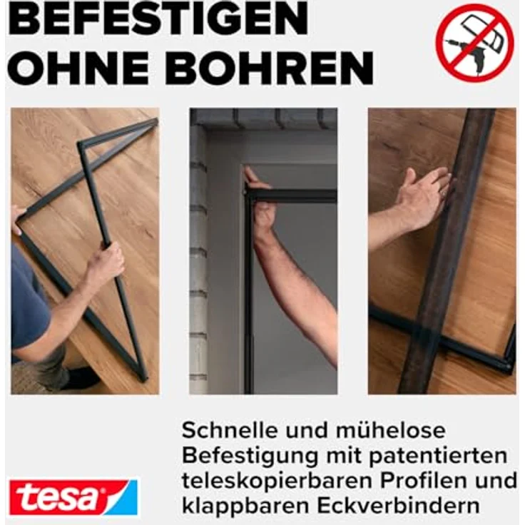 Tesa Falt 55214-01-00 Fliegengitter Anthrazit 1St. – Bild 4