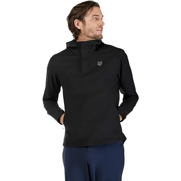 Fox Ranger Wind Pullover, Herren Velojacke, winddicht mit verstellbarer Kapuze, schwarz, L – Bild 3