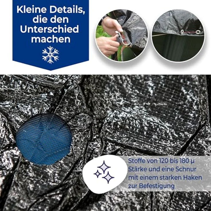 Gre CIPR351 - Cubierta de invierno para piscinas redondas, Ø3.5 m, 120 gr/m² – Bild 9