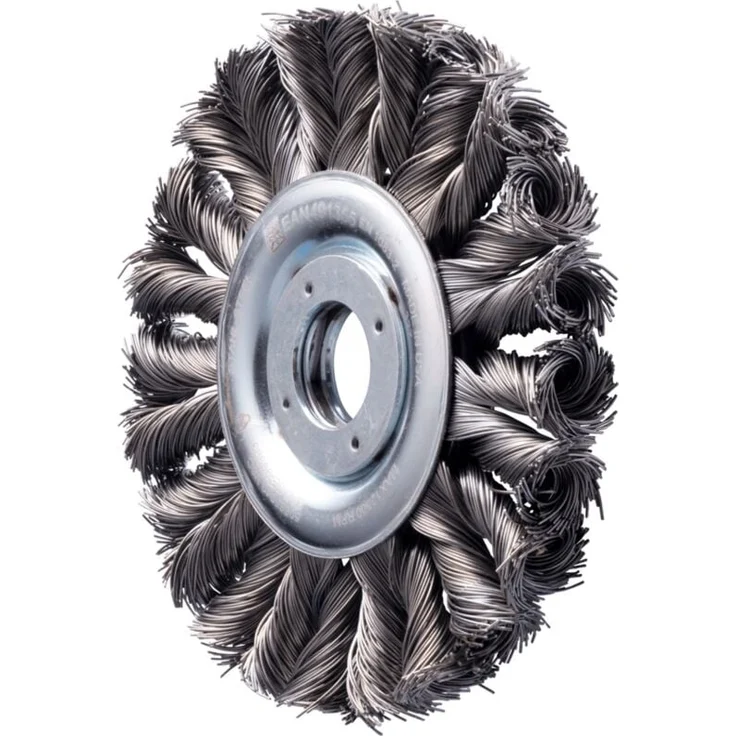 PFERD pos combitwist Rundbürste gezopft, Stahl-Draht Ø 0,50 mm, Ø 125 x 12 mm, für aggressive Metallbearbeitung und lange Standzeit
