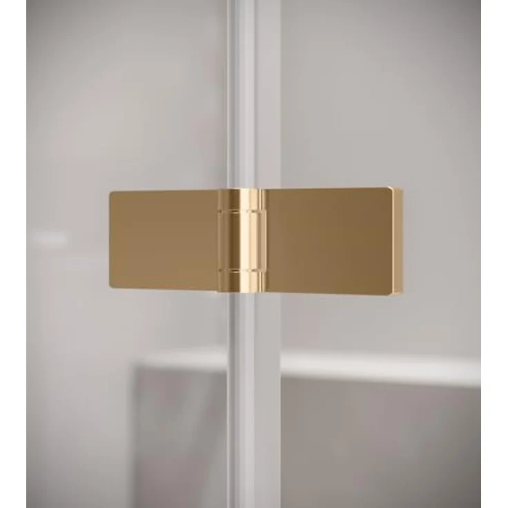 Badplaats B.V. Badewanne Austin Gold 5mm, mit Nanobeschichtung und drehbarem Aluminiumprofil, 120 x 140cm Duschwand Duschabtrennung – Bild 4