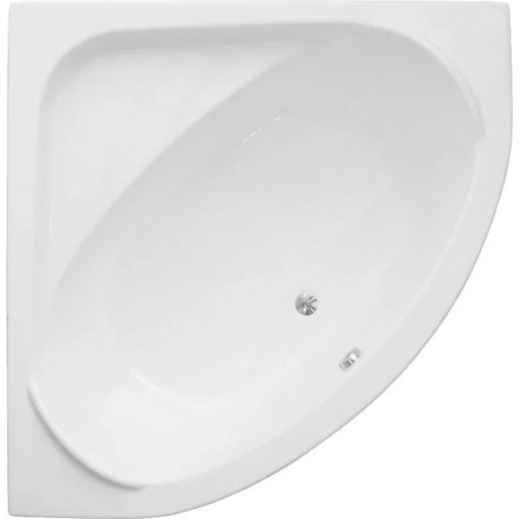 Bad Land Eckbadewanne STANDARD 140x140, Acryl Badewanne mit Styroporverkleidung, antibakterieller Beschichtung und Edelstahl-Ablauf