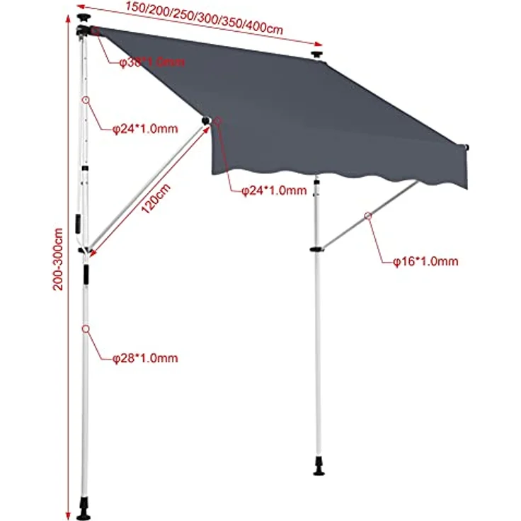 Klemmmarkise Westerly 350x120 cm – Bild 7