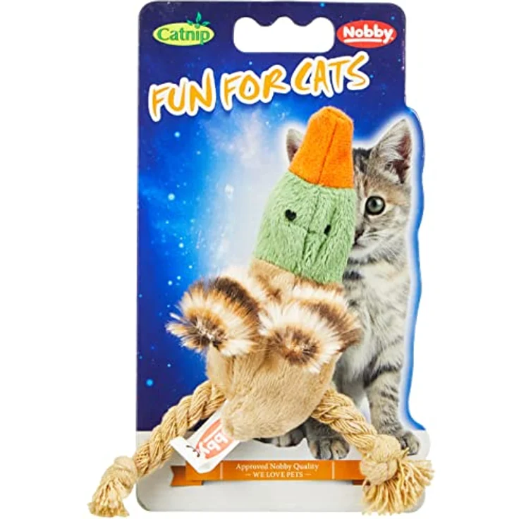 Nobby Plüsch Ente mit Catnip, 10 cm, 1 Stück – Bild 1