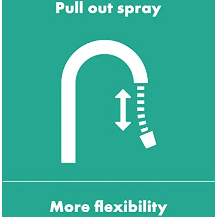 hansgrohe Zesis M33 Küchenarmatur 150, Ausziehbrause mit Edelstahl Finish, 150° Schwenkbereich, Laminar- und Brausestrahl, Temperaturbegrenzung einstellbar – Bild 4