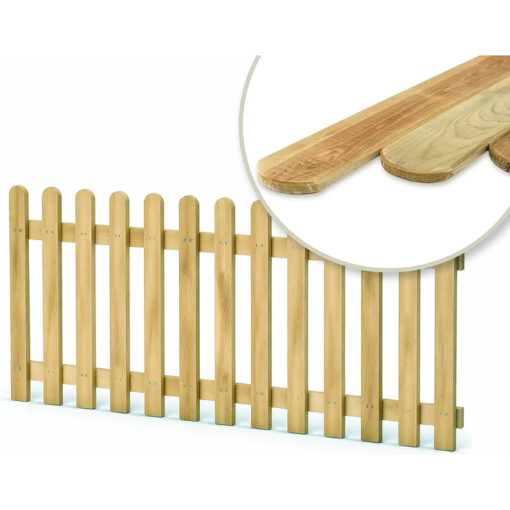 Gartenpirat Holzpaket für Gartenzaun, Lattenzaun Typ A, imprägniert, 180 cm breit, 120 cm hoch, Kiefernholz mit Schrauben
