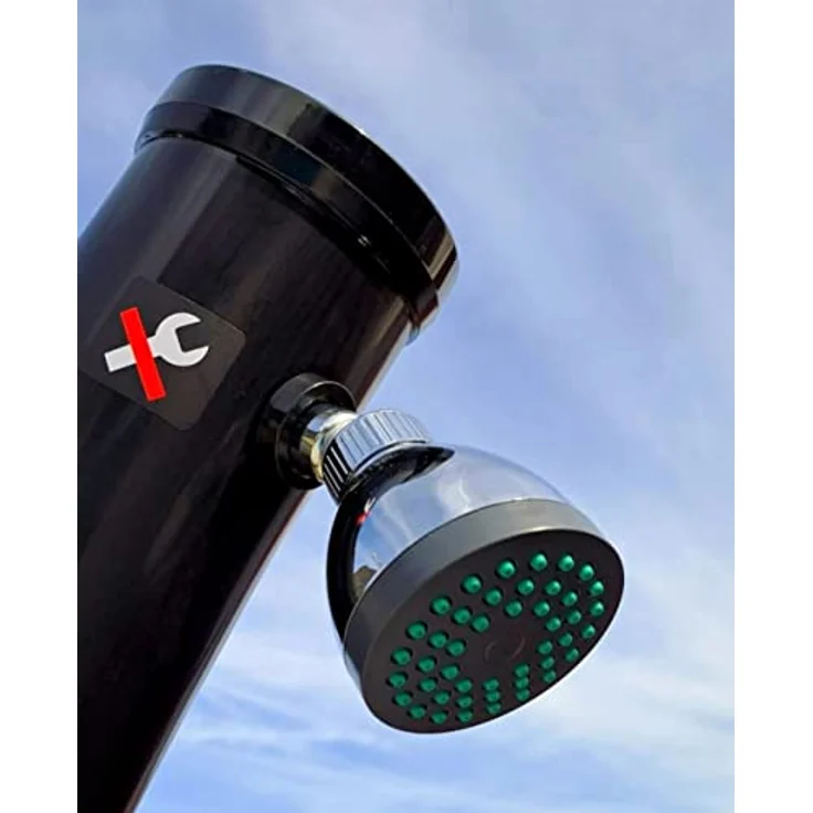 CARIBIC Gartendusche 30L Solardusche CARIBIC CURVE Pooldusche Außendusche Gartendusche in edlem Schwarz – Bild 6