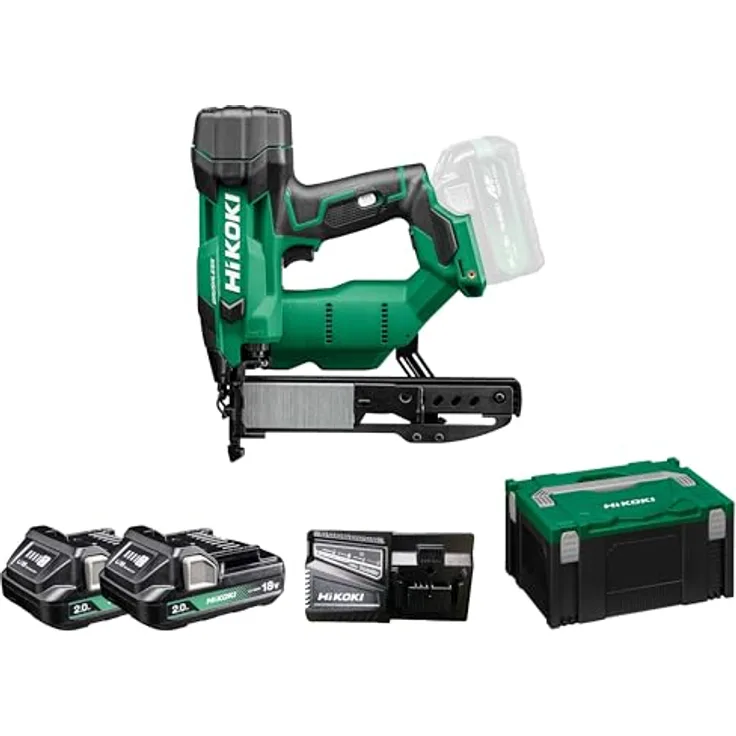 HiKOKI N1804DA N1804DAWXZ Akku-Nagler, 18V Li-ion Klammergerät mit bürstenlosem Motor und werkzeugloser Eintreib-Tiefeneinstellung