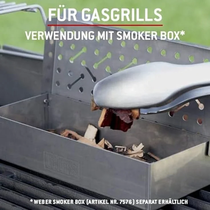 Weber 17782 R„ucherchips Bitburger Premium Pils, 700g, fr alle Fleisch-, Gemse- und K„sesorten, sá-fruchtiger Geschmack, R„uchern, Aroma, Grillen – Bild 11