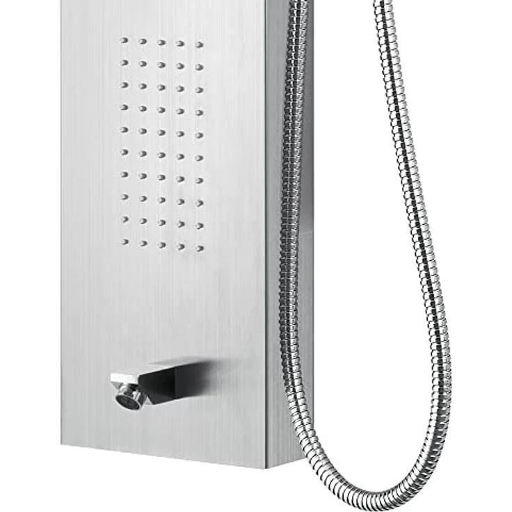 Duschpaneel Duschsäule 5 Funktionen mit Thermostatventil chrom 160x20x6,5 cm – Bild 5