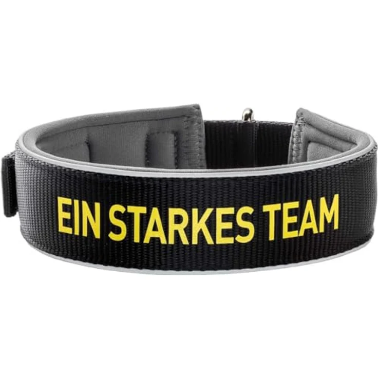 HUNTER NEOPREN REFLECT BVB Hundehalsband, reflektierend und gepolstert, 55 cm, schwarz/gelb – Bild 2