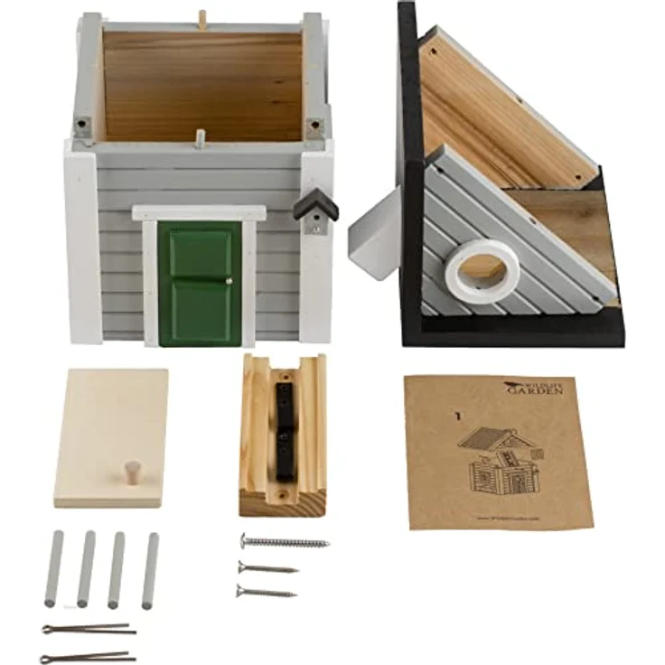 Wildlife Garden WG119 Multiholk Graues Haus - Der Kombinierte Futtertisch und Nistkasten aus Holz – Bild 2