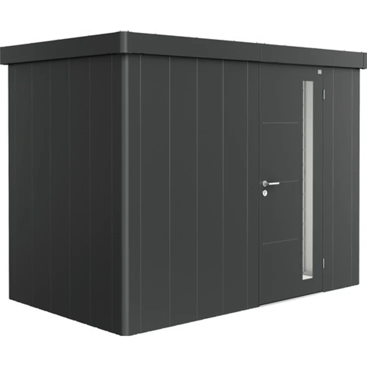 Biohort Gartenhaus Neo 1C Standardtür 291,5 x 179,5 cm dunkelgrau-metallic