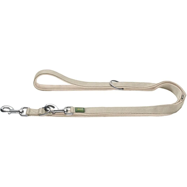 Hunter Tierbedarf Hundeleine Verstellbare Führleine Divo taupe, 3-fach verstellbar, angenehm weich und leicht in der Hand
