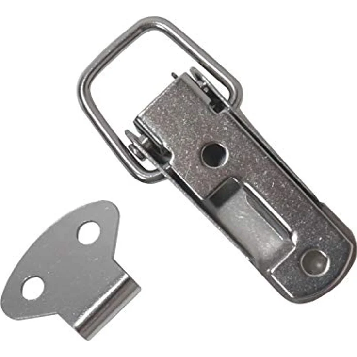 HMF 14980-09 Edelstahl Spannverschluss mit Schlossöse | 8 Stück | 27 x 75 mm | Silber - Preisvergleich – Bild 3